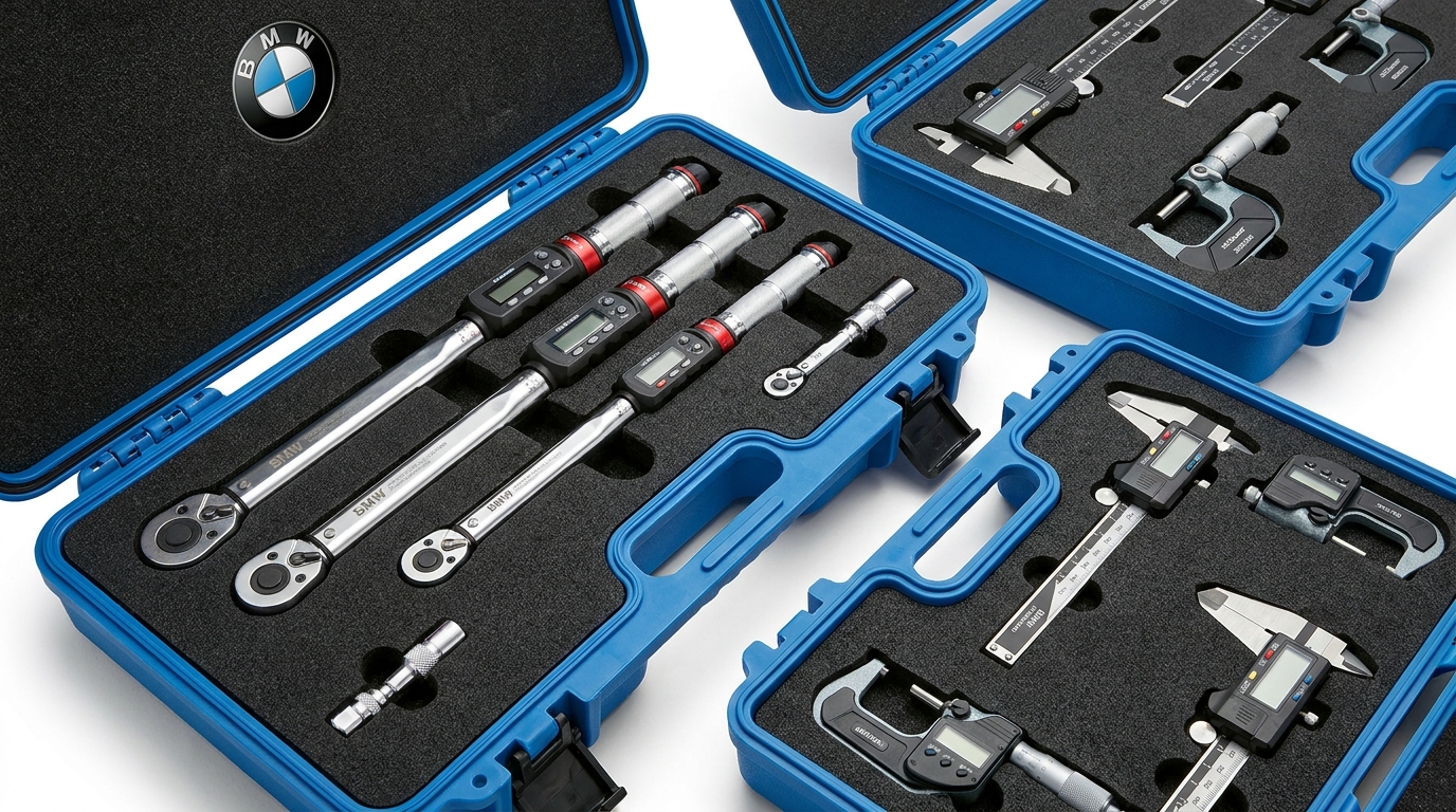 BMW precision tools in custom foam case
