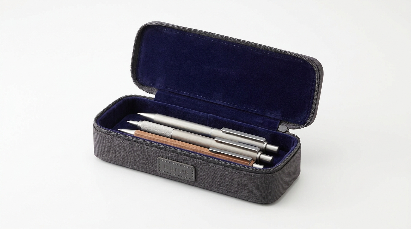 Lihit Lab branded pen and pencil case