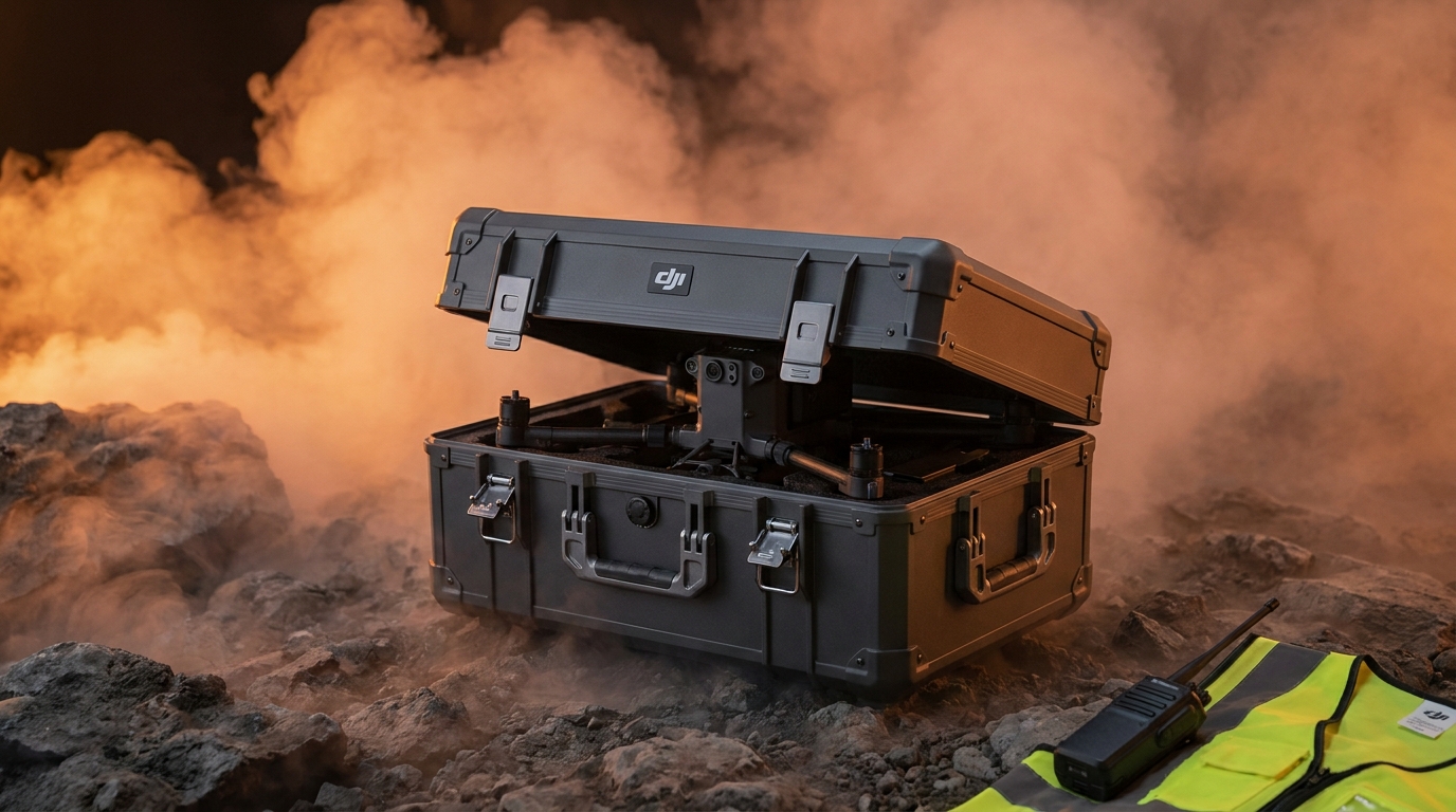 DJI Matrice 350 in heavy-duty case for CAL FIRE wildfire surveillance