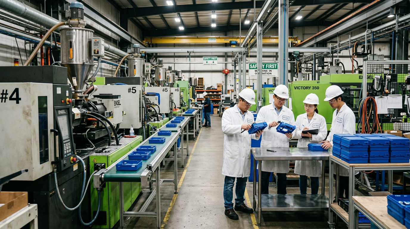 Injection molding production line